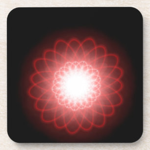 Hypnotische Rote Spiralen Getränkeuntersetzer