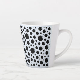 Hypnotische schwarze Kreise Milchtasse