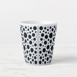Hypnotische schwarze Kreise Milchtasse