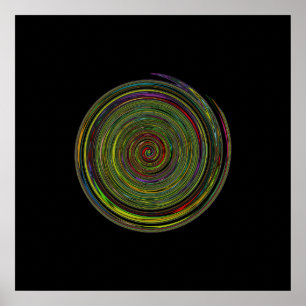 hypnotische Spiraldekor Poster