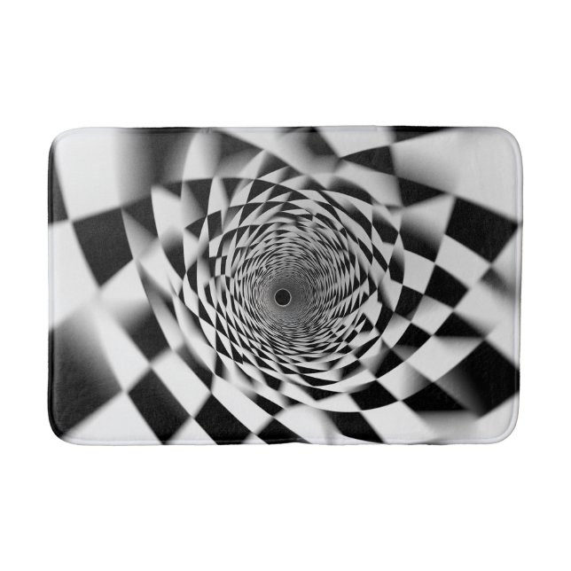 Hypnotische SpiralIllusion Bath Mat Badematte (Vorderseite)