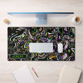 Hypnotische Swirk-Energie in grüner Schreibmatte Schreibtischunterlage