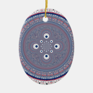 Hypnotische Symmetrie: Abstrakte geometrische Kuns Keramik Ornament