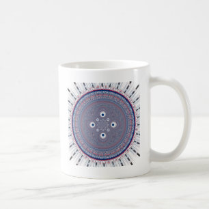 Hypnotische Symmetrie: Abstrakte geometrische Kuns Tasse