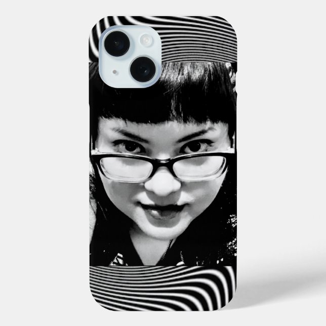 hypnotischer Stachel in Schwarz-Weiß Case-Mate iPhone Hülle (Rückseite)