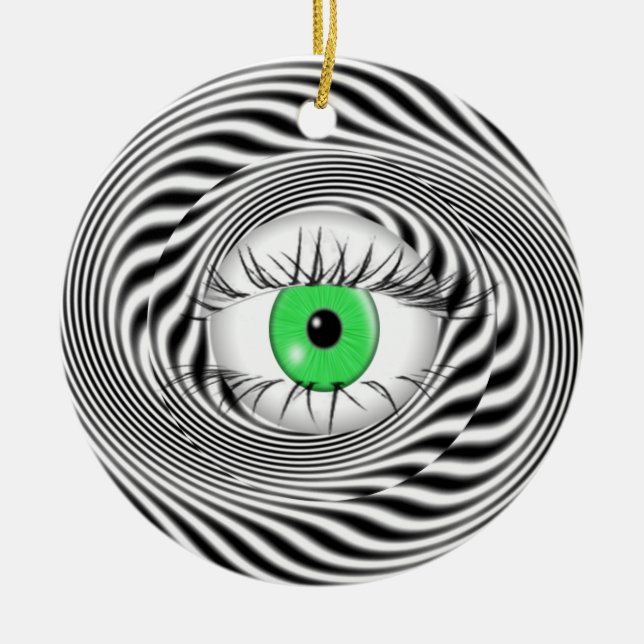 HYPNOTISCHES AUGE - HYPNOTIST KERAMIKORNAMENT (Vorne)