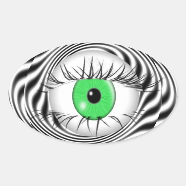 HYPNOTISCHES AUGE - HYPNOTIST OVALER AUFKLEBER (Vorderseite)