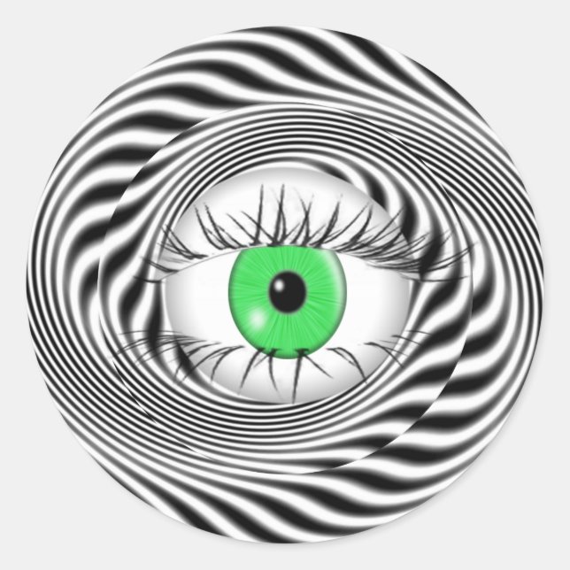 HYPNOTISCHES AUGE - HYPNOTIST RUNDER AUFKLEBER (Vorderseite)