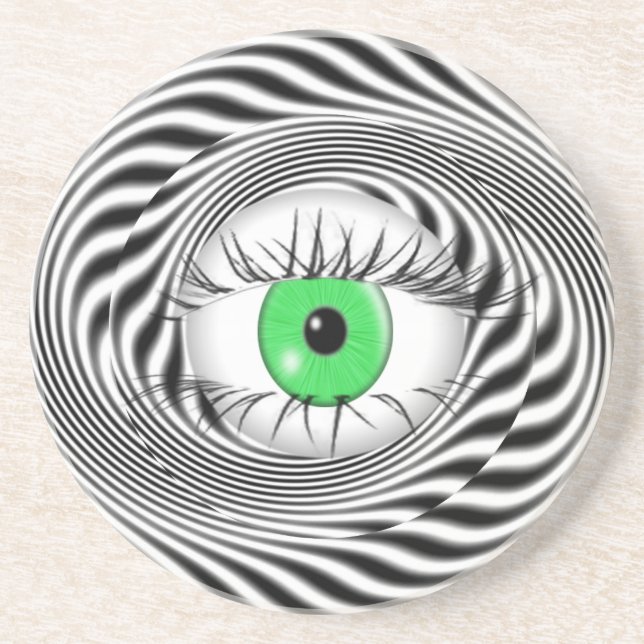 HYPNOTISCHES AUGE - HYPNOTIST SANDSTEIN UNTERSETZER (Vorne)