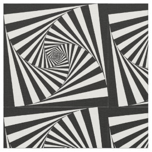 Hypnotisches Hipster Georgeous Muster Schwarzweiss Stoff