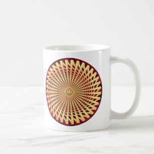 Hypnotisches lächelndes Gesicht Kaffeetasse