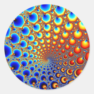 Hypnotisches Portal - Fraktal Runder Aufkleber