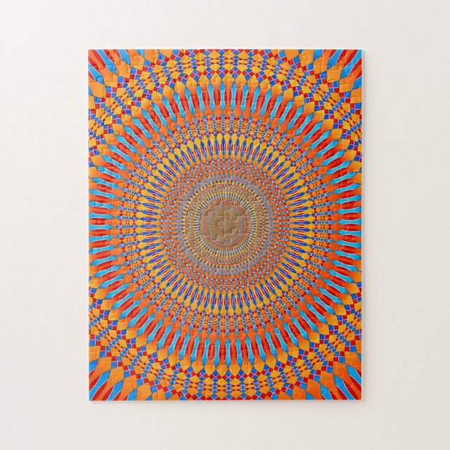 Hypnotisches radiales Muster Puzzle (Vertikal)