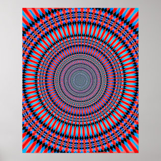 Hypnotisches Radialmuster Poster