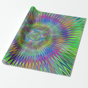 Hypnotisches Stern-Explosions-Fraktal Geschenkpapier