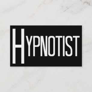 Hypnotise Black Simple Business Card Visitenkarte