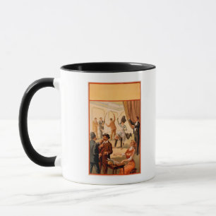 Hypnotiseur kontrolliert Saal des People Theatre Tasse