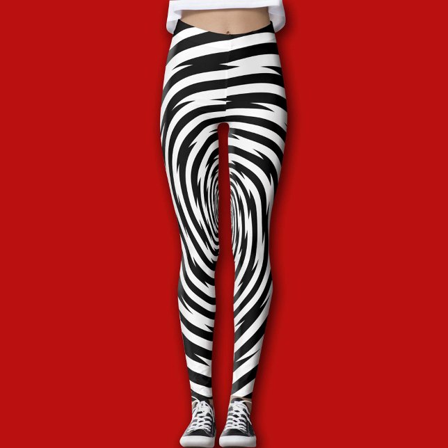 Hypnotisieren Sie Ihre Mitläufer Abstrakt Leggings (Get ready to turn heads with these eye-catching women's leggings.)