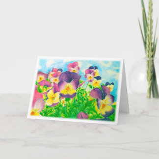 Hypnotisierende Feld-Aquarellkunst-Grußkarte Karte