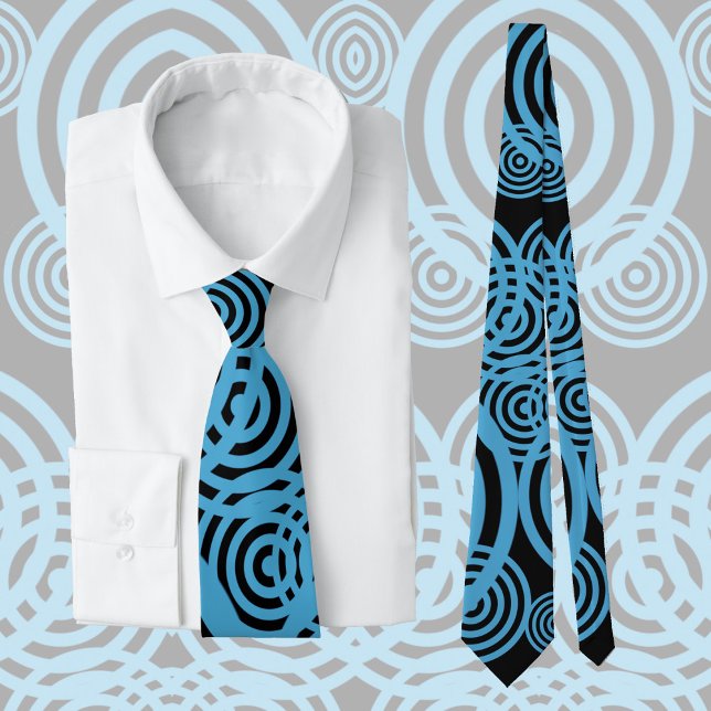 Hypnotisierende Kreise - blau Krawatte (Von Creator hochgeladen)