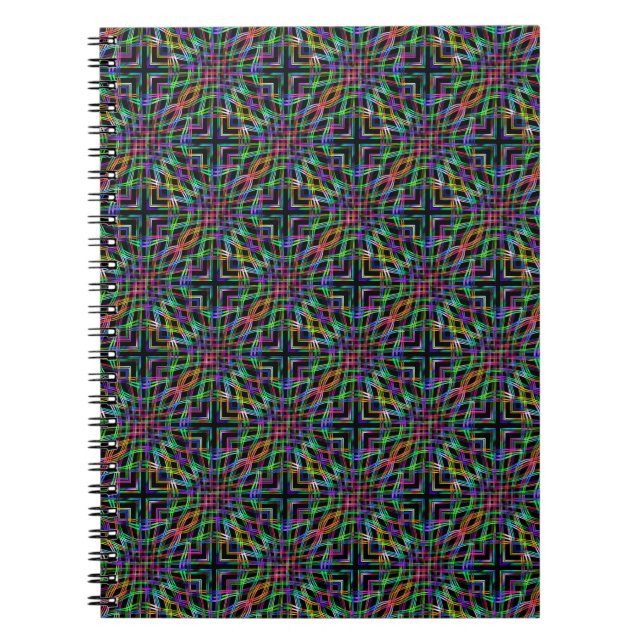 hypnotisierende Wellen von Farbheften Notizblock (Vorderseite)
