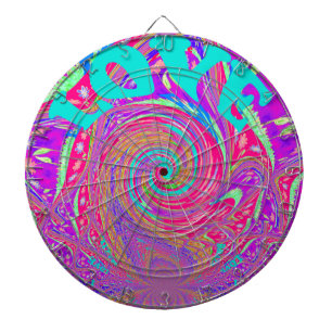 Hypnotisierendes Strudel-Liebe-Cyan-Text-Kunst-Gra Dartscheibe