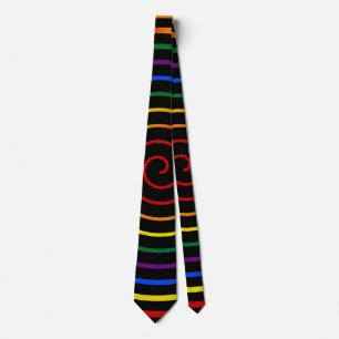 Hypnotisierter Stolz Regenbogen V2 Krawatte