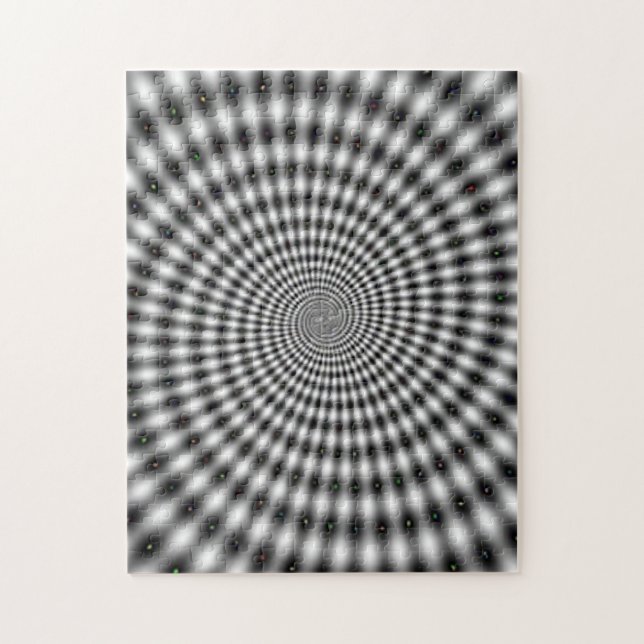 Hypnotisierung der optischen Illusion Spiral Puzzle (Vertikal)