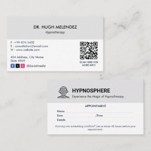 Hypnotist Clinic Business   Minimalistische Ernenn Visitenkarte