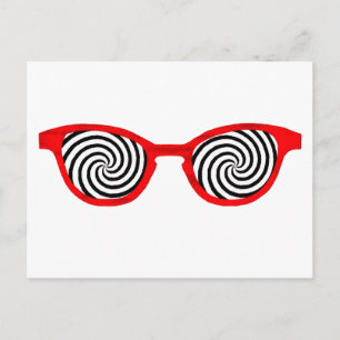 Hypnotize Sonnenbrille Red Rim The MUSEUM Zazzle G Postkarte