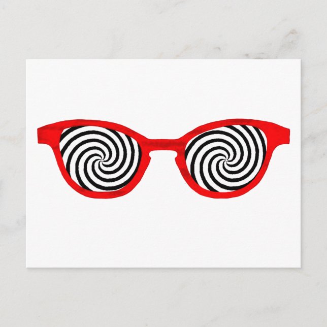 Hypnotize Sonnenbrille Red Rim The MUSEUM Zazzle G Postkarte (Vorderseite)