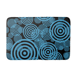 Hypnotizing circles - blue badematte