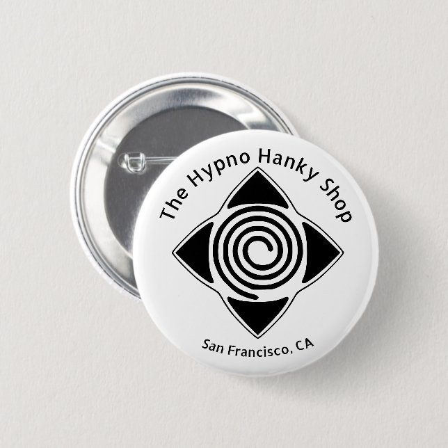 Hypo Hanky Shop Hypnose überall Logo-Taste Button (Vorne & Hinten)
