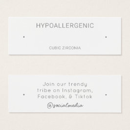 Hypoallergene Schmuckkarte