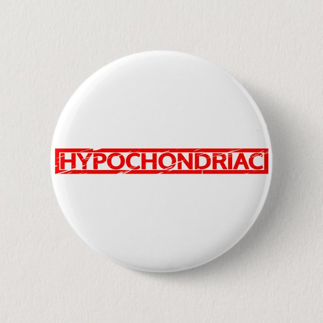 Hypochondriale Briefmarke Button (Vorderseite)
