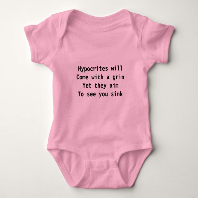 Hypokriten Baby Strampler (Vorderseite)
