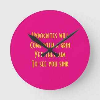 Hypokriten Runde Wanduhr