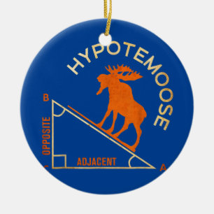 Hypotemoose Lustige Mathematik Nerds Mathelehrer Keramik Ornament