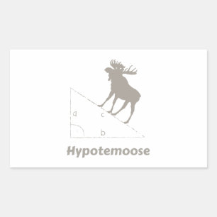 Hypotemoose Math Geek Rechteckiger Aufkleber