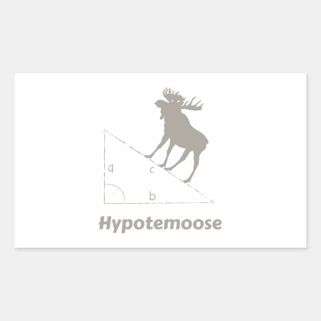 Hypotemoose Math Geek Rechteckiger Aufkleber (Vorderseite)
