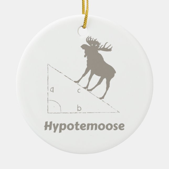 Hypotemoose Mathe-Aussenseiter Keramik Ornament (Vorne)