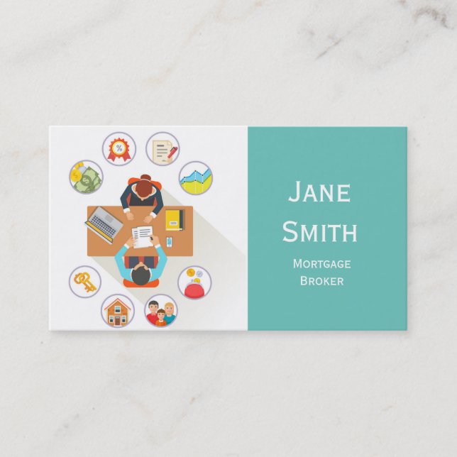 Hypothekendienstleistungen, Hypothekenmaklerbankdi Visitenkarte (Vorderseite)