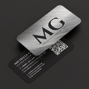 Hypothekenmakler Realtor Elegant Silber Marketing Visitenkarte