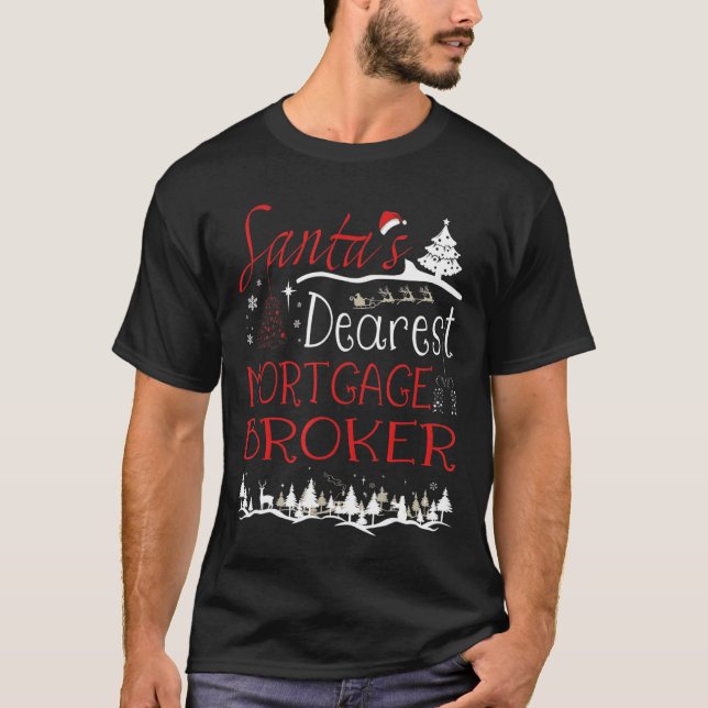 Hypothekenmakler Xmas Aufgabe Weihnachten T-Shirt (Vorderseite)