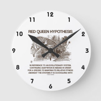 Hypothese der Roten Königin (Wonderland Alice Red Runde Wanduhr