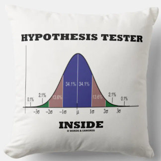 Hypothese Tester Inside (Bell Curve Spaß) Kissen