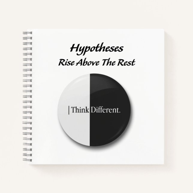 "Hypotheses: Rise above the rest: motivational  Notizbuch (Vorderseite)
