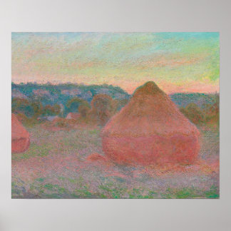 Hystacks, Ende des Tages, Herbst (1890-1891) Poster