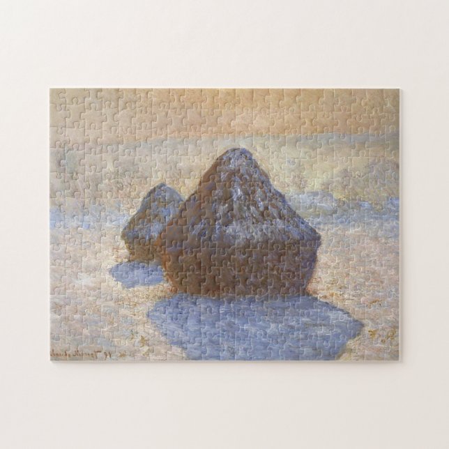Hystacks Snow Effect Monet Frische Pasta machen Puzzle (Horizontal)