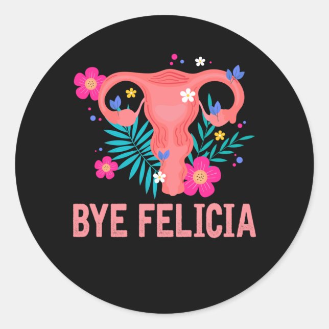 Hysterektomie Erholung Operation Uterusentfernung Runder Aufkleber (Vorderseite)